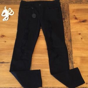 Black Orchid Distressed Black Skinny Jeans size 31